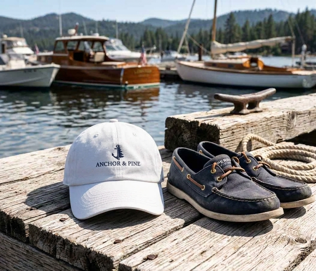 Anchor & Pine Coastal Baseball Hat – Adjustable Fit